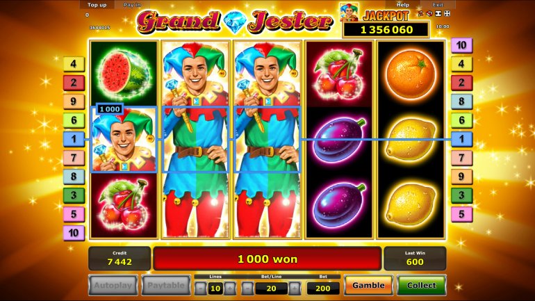 Grand Jester Novomatic free spins